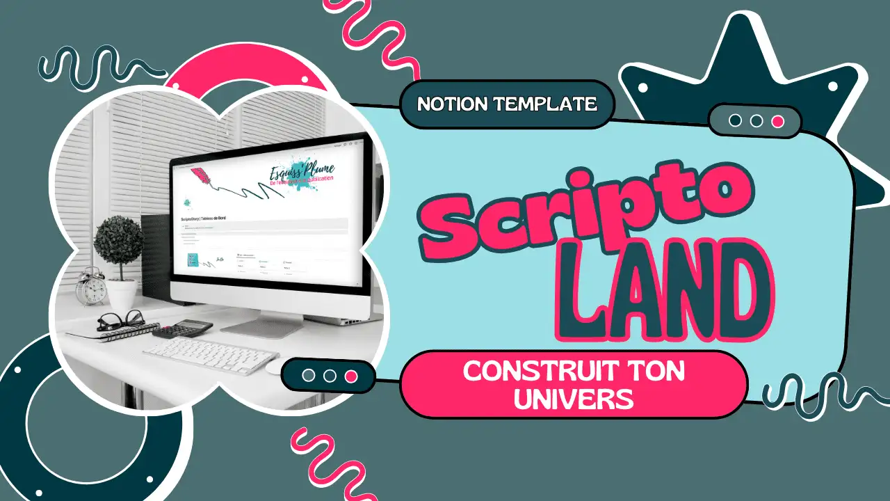 template Notion pour auteur romancière écrivain. templates notion auteurs