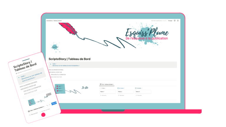 template notion auteur écrivain romancière