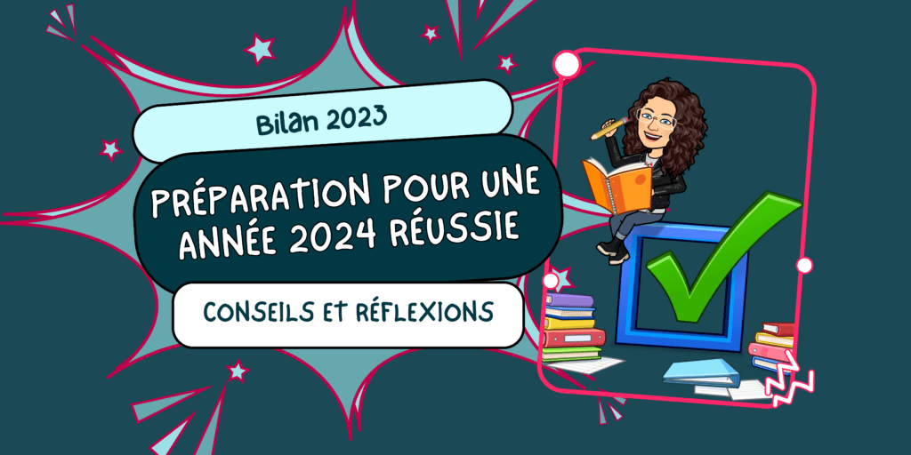 conseil écriture, auteur, bilan d'une année, préparation 2024.