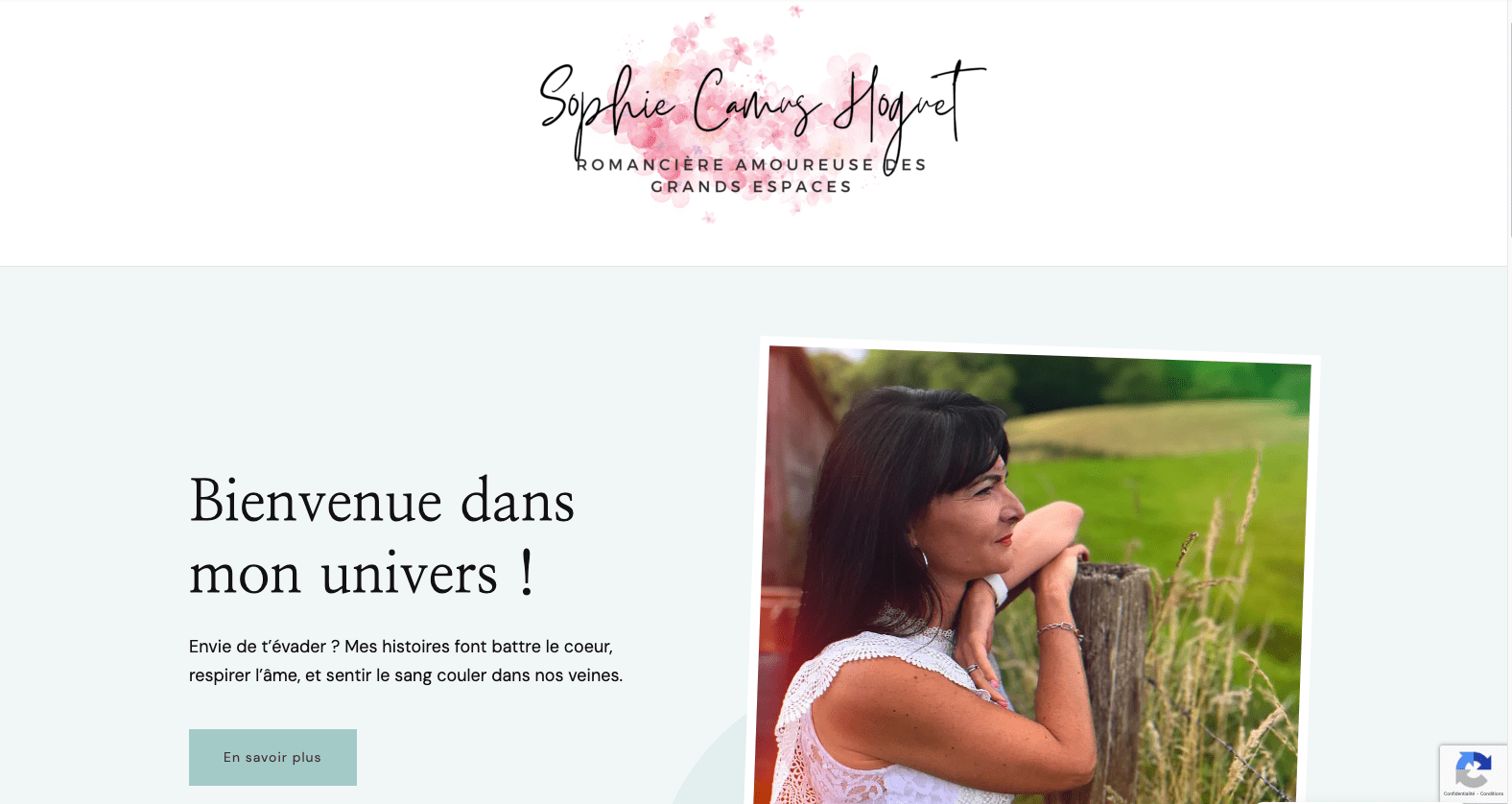 création de site web auteur. Réalisation Léa Trys